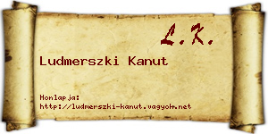 Ludmerszki Kanut névjegykártya